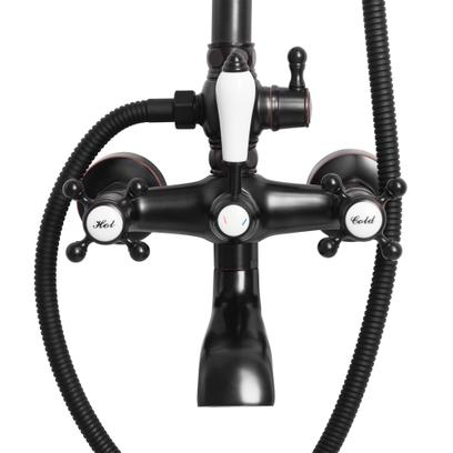 Shower set REA BERGAMO OLD BLACK
