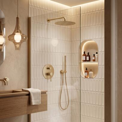 Shower system Rea Venti Brush Gold + BOX