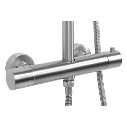 Shower set with thermostatic mixer REA VINCENT NICKEL BRUSH INOX