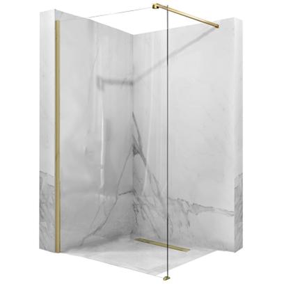 Duschwand Rea Aero Gold Brush 90