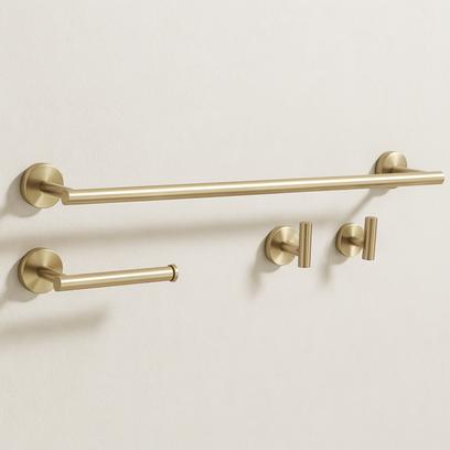 Ensemble d’accessoires de salle de bain  Ari Brush Gold 4 pièces