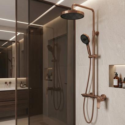 Shower set Rea Vision Brush Copper