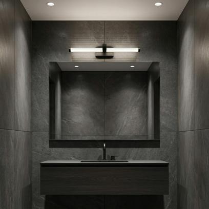 Bathroom LED wall sconce APP1887-1W 40cm BLACK