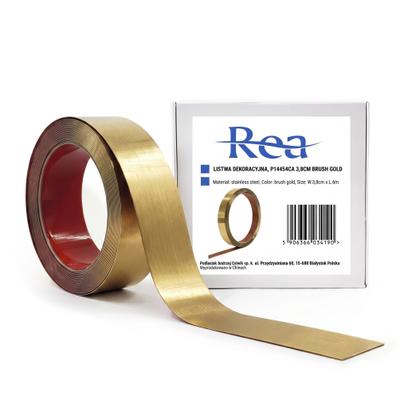 Самозалепваща декоративна лайсна Rea P14454CA 3,8cm Brush Gold