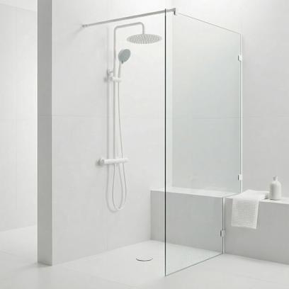 Shower set without spout with thermostat Rea Lungo White