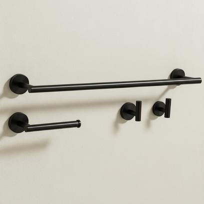 Ensemble d’accessoires de salle de bain Ari Black 4 pièces