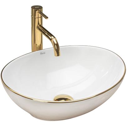Countertop washbasin Rea Sofia Gold Edge