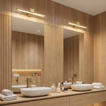 Aplique de casa de banho LED SWE046-1W 40cm GOLD BRUSH