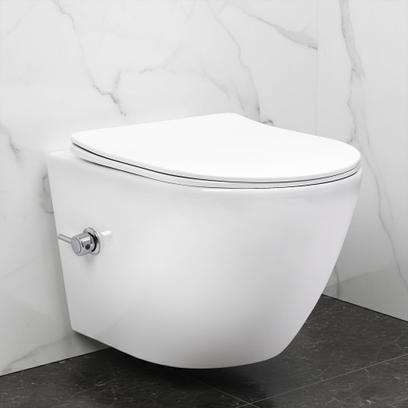 toilet bowl REA Carlo Lux Rimless with bidet function