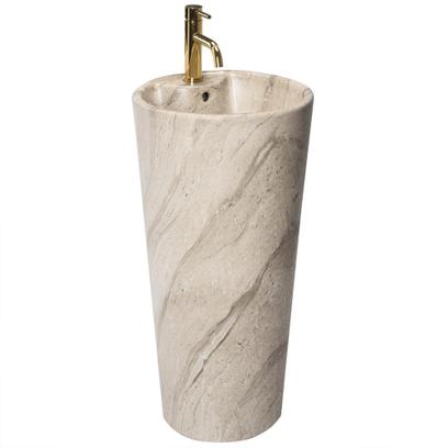 Freestanding ceramic basin Blanka Natural Mat Marble