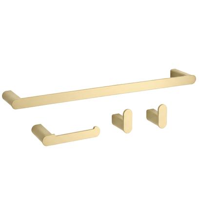 Ensemble d’accessoires de salle de bain Mati Brush Gold 4 pièces