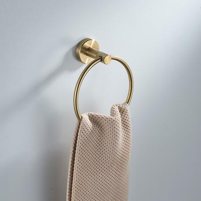 Kúpeľňový vešiak Ring 6610 Modern Brush Gold