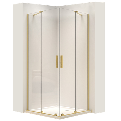 Душова кабіна REA Montana Double Gold Brush 80x80