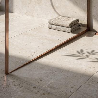 Shower tray skirting panel 100cm Brush Copper