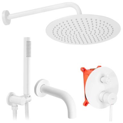 Built-in shower set Rea Lungo WHITE Matt + BOX