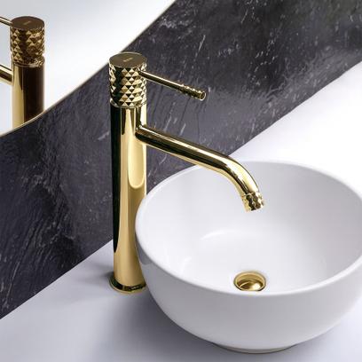 Waschbeckenarmatur Rea Lungo Diamond Gold high