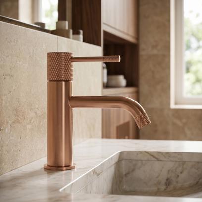 Robinet de lavabo Rea Venti Brush Copper Low