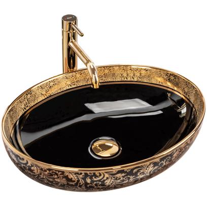 Countertop washbasin REA Margot Gold / Black
