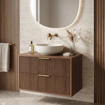 Kúpeľňová skrinka pod umývadlo Rea Mono 80cm Brown