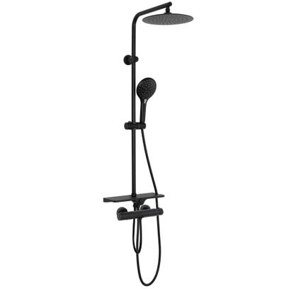 Thermostatic shower system Rea MIKE Black