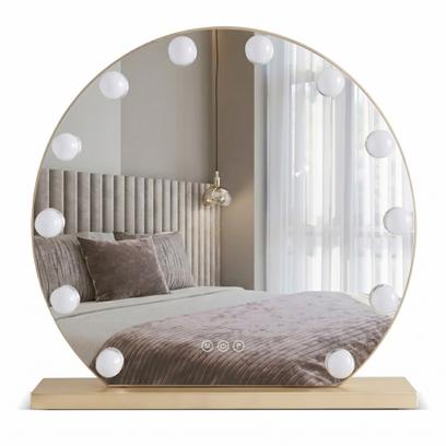 LED Spiegel HOLLYWOOD L. Gold 50 cm